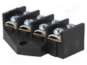 Terminal block; screw terminal; ways: 4; 10mm2; terminals: 8; 380V