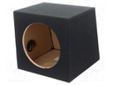 Car loudspeaker enclosure; MDF; black; textil; 20l; 250mm