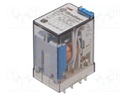 Relay: electromagnetic; 4PDT; Ucoil: 12VDC; 7A; max.250VAC