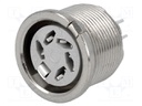 Socket; DIN; female; PIN: 5; Layout: 240°; THT; 34V; 2A; silver plated