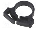 Fixing clamp; ØBundle : 14.5÷16.6mm; W: 17.6mm; polyamide; black