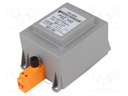 Transformer: mains; 100VA; 400VAC; 24V; Leads: terminal block; IP30