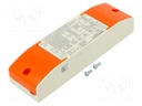 Power supply: switched-mode; LED; 21W; 23÷42VDC; 150÷500mA; IP20