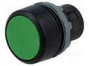 Switch: push-button; Stabl.pos: 1; 22mm; green; Illumin: none; IP66