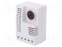 Sensor: thermostat; Contacts: SPDT; 8A; Uoper.max: 250VAC; IP20
