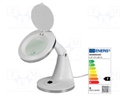 Desktop magnifier with backlight; Mag: 12dpt,3dpt; 5W; Plug: EU