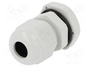 Cable gland; M16; IP67; Mat: polyamide; grey