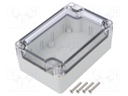 Enclosure: multipurpose; X: 70mm; Y: 105mm; Z: 40mm; polycarbonate