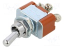 Switch: toggle; Pos: 2; SPDT; ON-ON; 6A/250VAC; 20A/30VDC; -10÷70°C