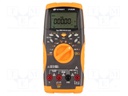 Digital multimeter; LCD 5 digits (50000); Bargraph: 21segm.