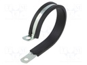 Fixing clamp; ØBundle : 75mm; W: 25mm; steel; Cover material: EPDM