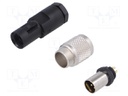 Plug; Connector: M9; 712; male; PIN: 5; unshielded; gold-plated; 3A