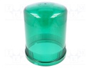 Signallers accessories: cloche; green; IP65; Ø150x205mm; Mat: ABS