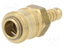 Quick connection coupling EURO; brass; Connection: 9mm