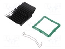 Heatsink: extruded; grilled; black; L: 40mm; W: 40mm; H: 19.5mm; 2°C/W