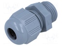 Cable gland; PG9; IP68; Mat: polyamide; dark grey