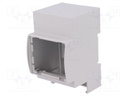 Enclosure: for DIN rail mounting; Y: 90mm; X: 53.5mm; Z: 53mm; ABS