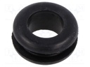 Grommet; black; UL94HB; TPR