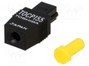 Toslink component: plug for optical cables; Mounting: SNAP-IN