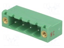 Pluggable terminal block; 5mm; ways: 4; straight; socket; male