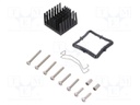 Heatsink: extruded; grilled; black; L: 31mm; W: 31mm; H: 19.5mm