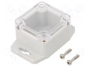 Enclosure: multipurpose; X: 50mm; Y: 52mm; Z: 35mm; with fixing lugs