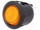ROCKER; DPST; Pos: 2; OFF-ON; 20A/12VDC; yellow; neon lamp; 50mΩ