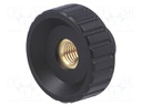 Knob; Dia: 40mm; M10; 20mm; H: 27mm; polyamide; Boss material: brass