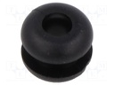 Grommet; black; UL94HB; TPR