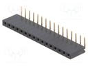 Socket; pin strips; female; PIN: 16; angled 90°; 2.54mm; THT; 1x16