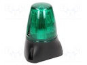 Signaller: lighting-sound; 35÷85VDC; Colour: green; IP65; -25÷55°C