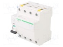 RCD breaker; Inom: 40A; Ires: 100mA; Poles: 4; 400V; Mounting: DIN