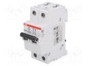 Circuit breaker; 230/400VAC; 6A; Poles: 2; DIN; Charact: K; IP20