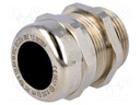 Cable gland; M25; IP68; Mat: brass; Body plating: nickel