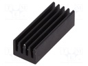 Heatsink: extruded; black; L: 21mm; W: 8mm; H: 6mm; 33K/W; aluminium