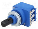 Potentiometer: shaft; 500kΩ; Features: with push-push switch