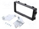 Radio mounting frame; Mitsubishi; 2 DIN; black