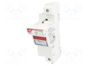 Fuse holder; cylindrical fuses; 22x58mm; Mounting: DIN; 100A; IP20