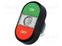 Switch: double; Stabl.pos: 1; 22mm; green/red; Illumin: MLB-1; IP66