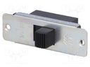 Switch: slide; Pos: 2; SPST; 6A/250VAC; ON-OFF; No.of term: 2; 9mm