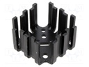 Heatsink: extruded; SOT32,TO3,TO66,TO9; black; L: 46mm; W: 46mm