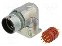 Connector: M23; socket; PIN: 12; male; soldering; angled 90°; 7A