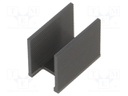 Heatsink: extruded; U; TO220; black; L: 20mm; W: 15mm; H: 25mm