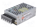 Power supply: switched-mode; modular; 25.5W; 15VDC; 78x51x28mm