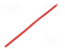 Insulating tube; red; -20÷155°C; Øint: 1mm; L: 200m