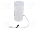 Hub USB; USB 3.0,USB 3.2; white; Number of ports: 12; 0.25m