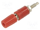 Socket; 2mm banana; 15A; 30VAC; 60VDC; Overall len: 38.5mm; red