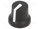 Knob; with pointer; rubber,plastic; Shaft d: 6mm; Ø16.8x14.5mm