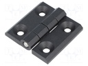 Hinge; Width: 50mm; zinc and aluminium alloy; black; H: 50mm