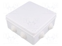 Enclosure: junction box; X: 172mm; Y: 172mm; Z: 75mm; wall mount